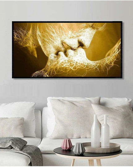 Elegant Monochrome Romance Canvas Artwork - Stylish Modern Wall Accent