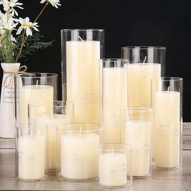 Stylish Transparent Glass Cylinder Vases for Elegant Event Centerpieces