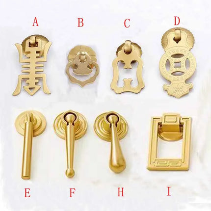 Vintage Brass Furniture Handles — Small Cabinet Knobs & Drawer Pulls in Bronze & Copper