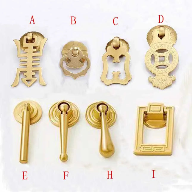 Vintage Brass Furniture Handles — Small Cabinet Knobs & Drawer Pulls in Bronze & Copper