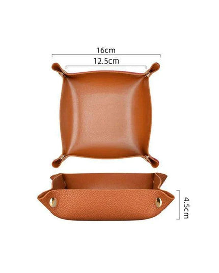 Elegant Leather Catchall Tray for Jewelry and Daily Essentials - Chic Storage Solution