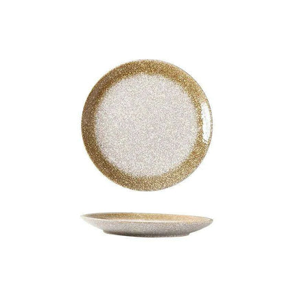 Elegant Japanese Stoneware Dining Plate Set - Choose Your Ideal Size (6, 8, or 10 Inch)