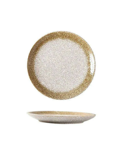 Elegant Japanese Stoneware Dining Plate Set - Choose Your Ideal Size (6, 8, or 10 Inch)