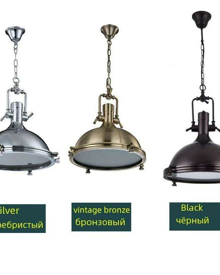 Industrial Vintage Black Metal Pendant Light for Rustic Home Interiors