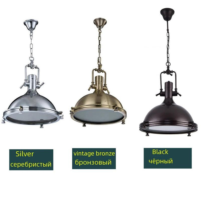 Industrial Vintage Black Metal Pendant Light for Rustic Home Interiors