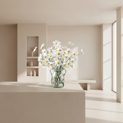 Elegant Daisy Dreams Bouquet Set: 5 Lifelike Floral Arrangements for Stunning Home Decor