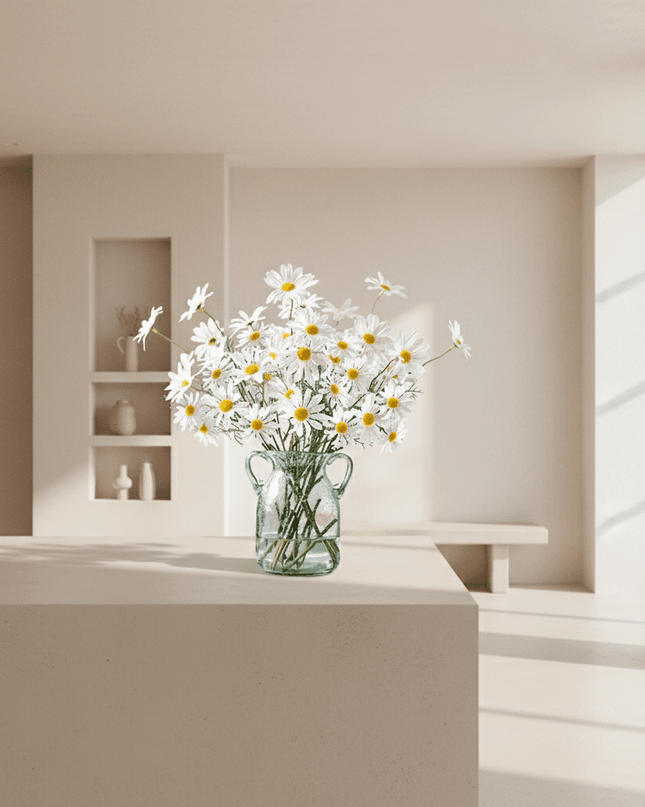 Elegant Daisy Dreams Bouquet Set: 5 Lifelike Floral Arrangements for Stunning Home Decor