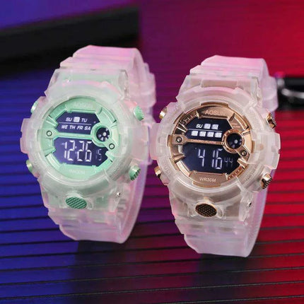 Vibrant Waterproof Jelly Strap Digital Watch for Kids - UTHAI CE35