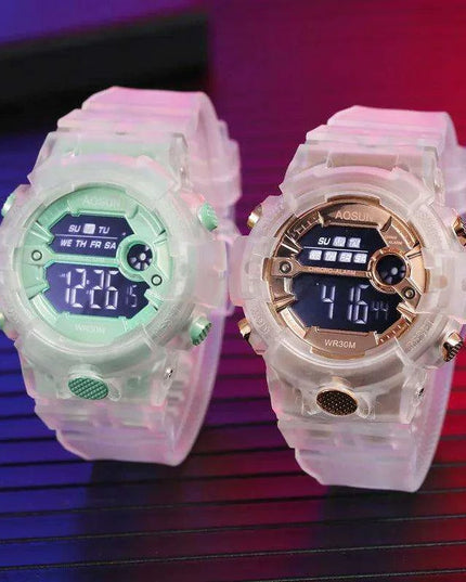 Vibrant Waterproof Jelly Strap Digital Watch for Kids - UTHAI CE35