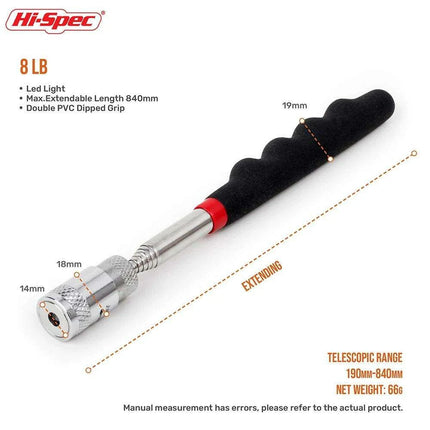 Heavy-Duty Telescopic Magnetic Pickup Tool - 8LB Capacity Stainless Steel Design