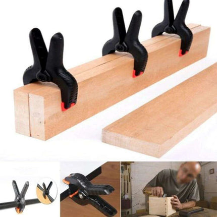 Durable 6-Piece Plastic Spring Clamp Set for Woodworking and DIY Tasks