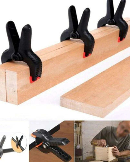 Durable 6-Piece Plastic Spring Clamp Set for Woodworking and DIY Tasks