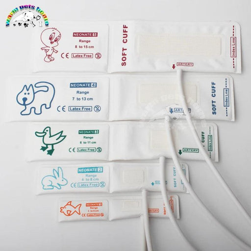 Newborn Pet Blood Pressure Cuff Kit - Multi-Size Animal Pressure Cuff