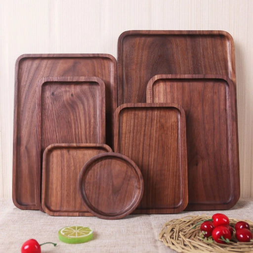1 Piece Handcrafted Natural Black Walnut Serving Tray in Various Sizes