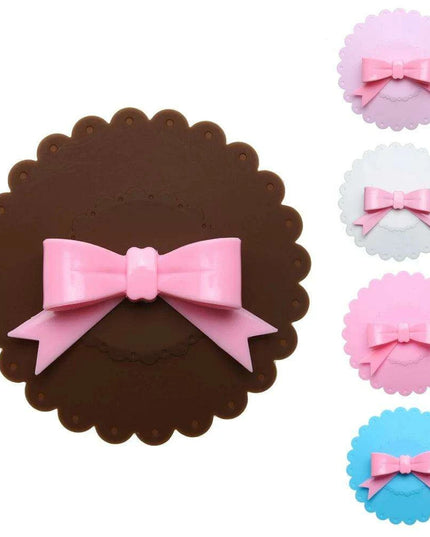 Charming Bowknot Silicone Cup Lid - Stylish and Secure Beverage Cover