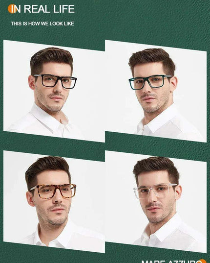 Chic Oversized Square Reading Glasses for Modern Men