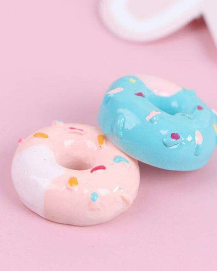 Sweet Mini Donut Dollhouse Toy Set with Tiny Candy Playthings - 10 Piece Bundle