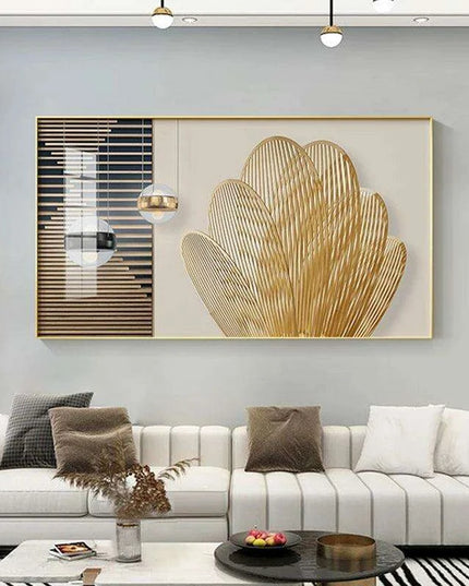 Nordic Gold: Exquisite Canvas Prints for Elegant Home Decoration