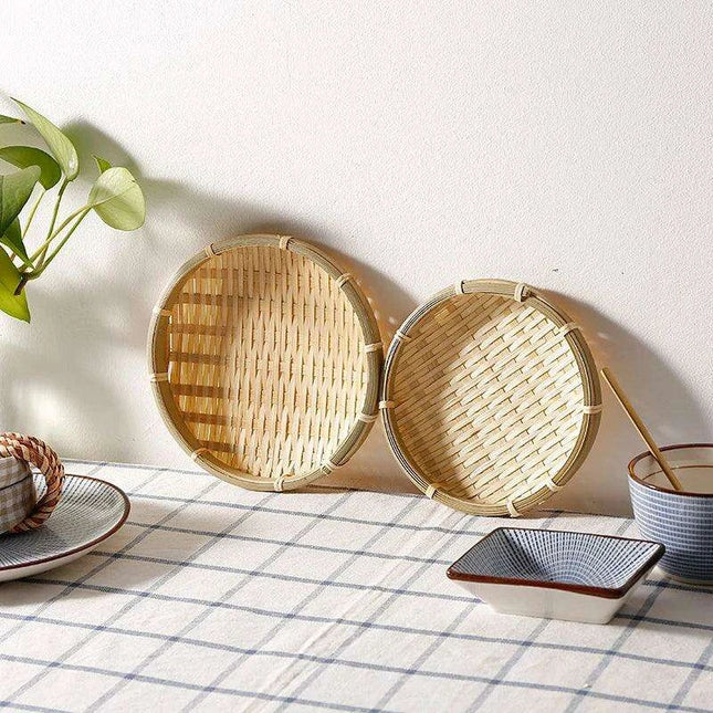 Vintage-Inspired Hand-Knitted Bamboo Fruit Bowl for Elegant Home Decor