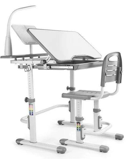 Ergonomic Kids Study Desk and Chair Set with Adjustable Brightness Lamp - Perfect for Learning