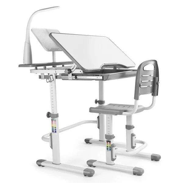 Ergonomic Kids Study Desk and Chair Set with Adjustable Brightness Lamp - Perfect for Learning