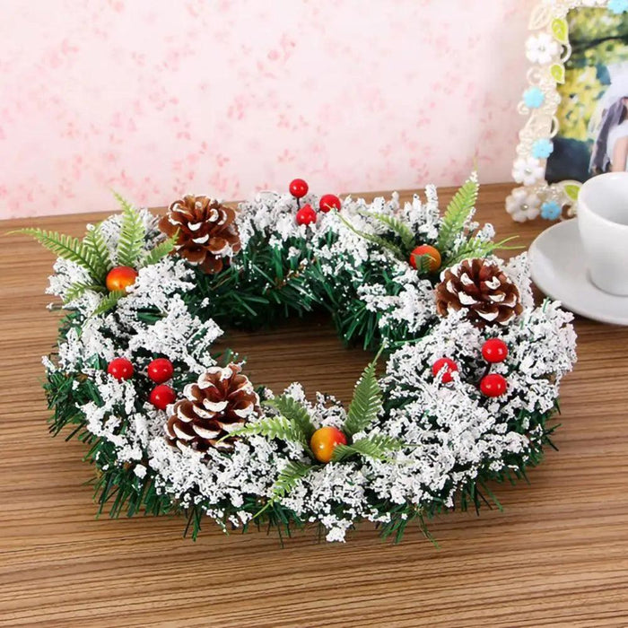 Festive Holiday Floral Wreath Garland with Handmade PVC Design