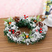 Festive Holiday Floral Wreath Garland with Handmade PVC Design