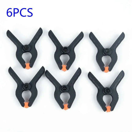 Durable 6-Piece Plastic Spring Clamp Set for Woodworking and DIY Tasks
