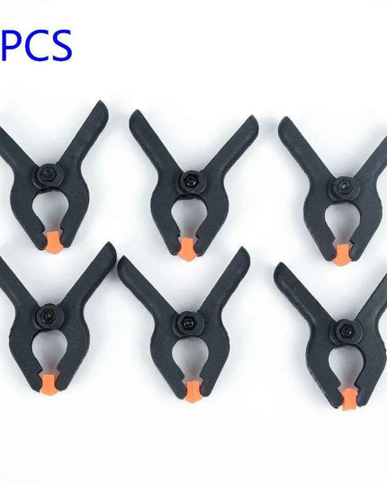 Durable 6-Piece Plastic Spring Clamp Set for Woodworking and DIY Tasks