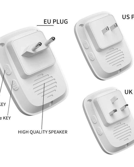 Smart Home Wireless Doorbell System with Emergency SOS Feature, 80M Range, Multi-Receiver Compatibility, and Custom Ringtone Options