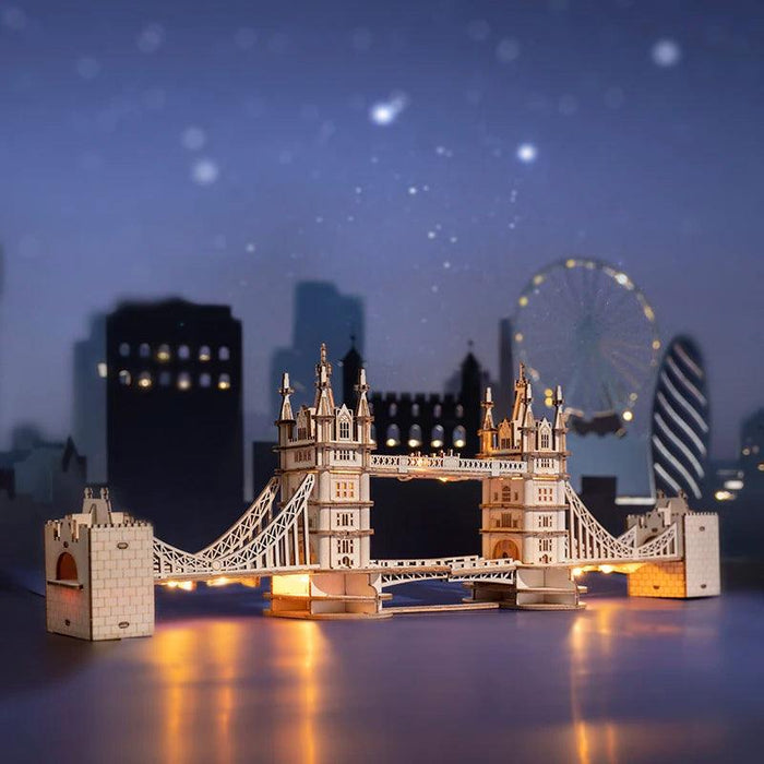 3D Architectural Wooden Puzzle Set: Build Big Ben, Tower Bridge & Five-Storied Pagoda