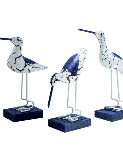 Seaside Elegance Handcrafted Wooden Seagull Sculpture - Unique Home and Event Decor