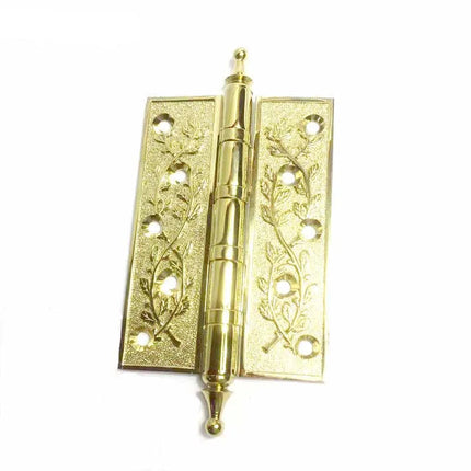One Piece COTOM Luxury Crown Head Door Hinges Solid Brass Thick Flat G