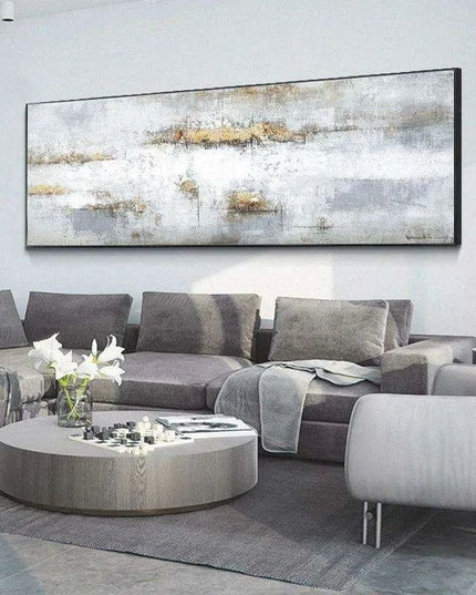 Elegant White Abstract Canvas Art for Modern Home Decor - Trendy Wall Accent