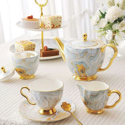 Refined English Bone China Tea Set: Elevate Your Afternoon Tea Experience