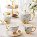 Elegant Bone China Afternoon Tea Set with Teacup, Sugar Bowl, Creamer, Teapot, and Milk Jug