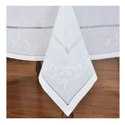 Chamomile Elegance White Table Linen Set by Jimo Lace