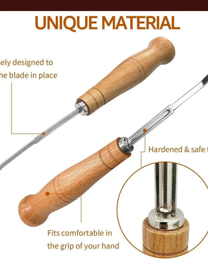 Premium Bread Scoring Tool Set with Leather Case and Stainless Steel Blade