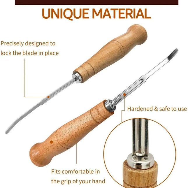 Premium Bread Scoring Tool Set with Leather Case and Stainless Steel Blade