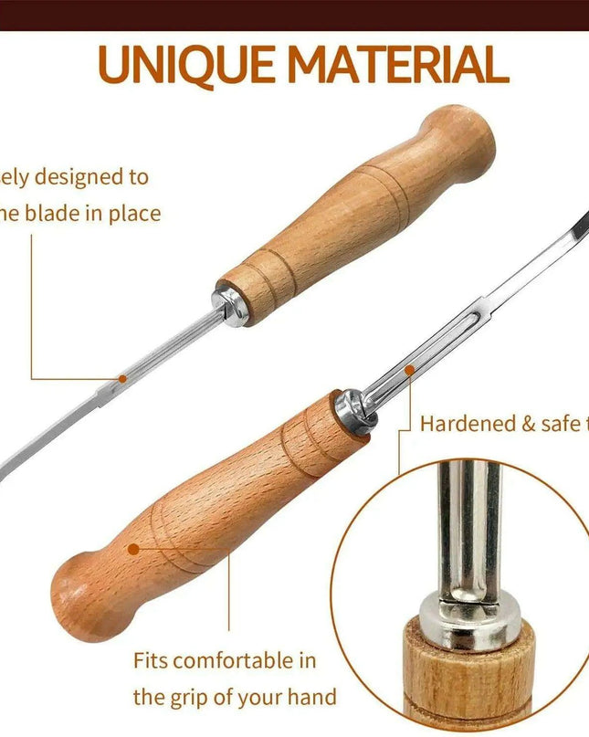 Premium Bread Scoring Tool Set with Leather Case and Stainless Steel Blade