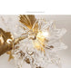 Elegant Artisan Glass Chandelier in Copper Finish