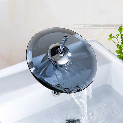 Colorful Glass Waterfall Faucet – Chrome Single Lever Mixer Ta