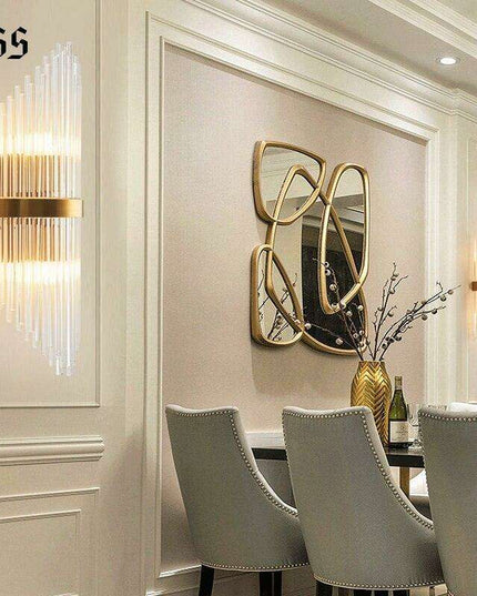 Elegant Crystal Wall Sconce - Modern Illumination for Home and Bath