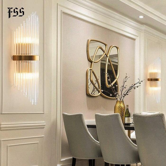 Elegant Crystal Wall Sconce - Stylish Lighting Fixture for Home and Bathroom