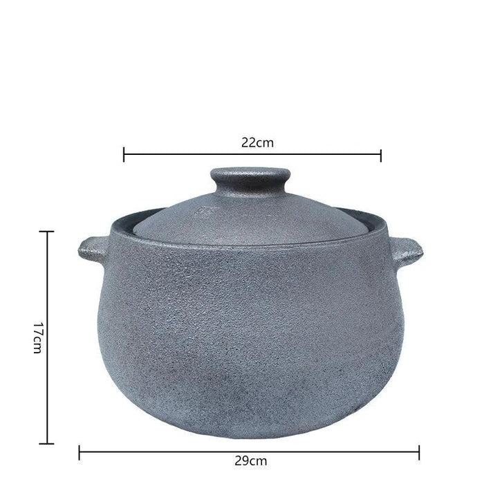 Healthy Clay Saucepan for Gas Stove - Authentic Soup and Sauce Cookware