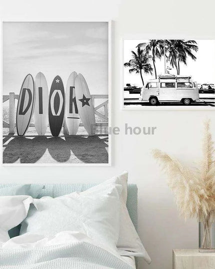 Tranquil Beachfront Paradise Canvas Art Print