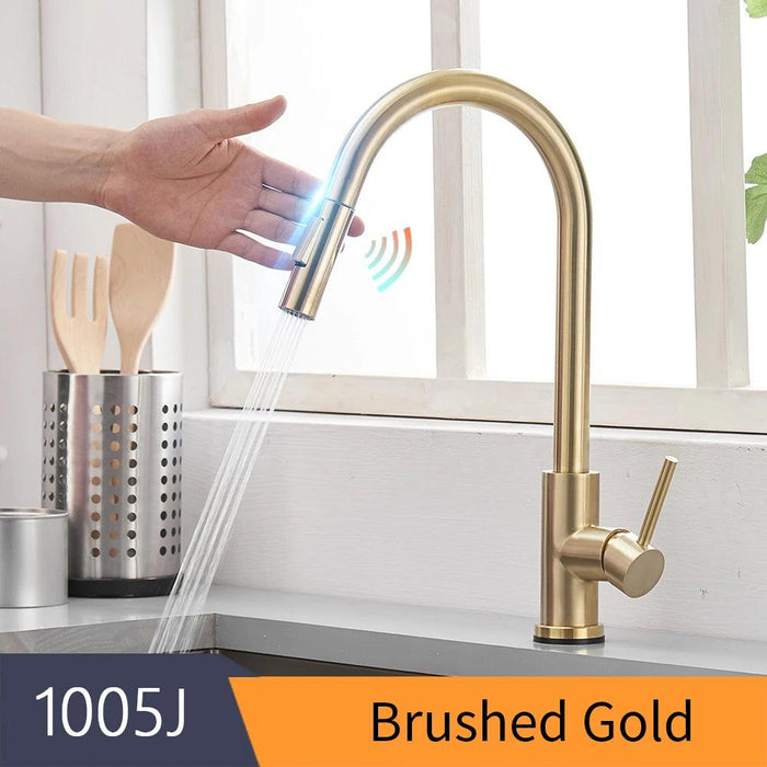 Smart Touch Sensor-Enabled Rotating Kitchen Faucet with Innovative Design