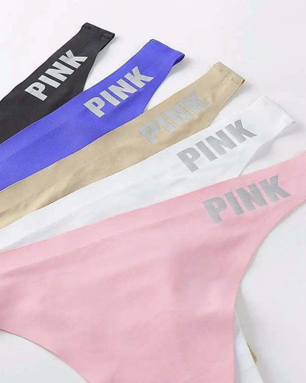 Elegant Seamless Low-Rise Ice Silk Thong Panties for Women - Chic Nylon Underwear in Assorted Colors