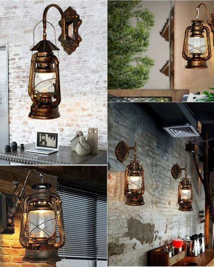 Retro Antique Copper Wall Lantern Sconce - Add Timeless Elegance to Your Home