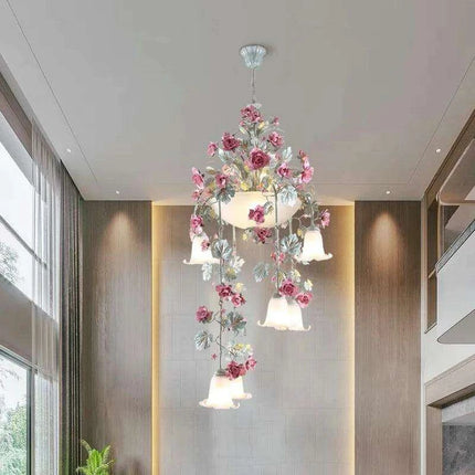 Rose Blossom Luxury LED Chandelier - Artistic Illumination for Elegant Spaces